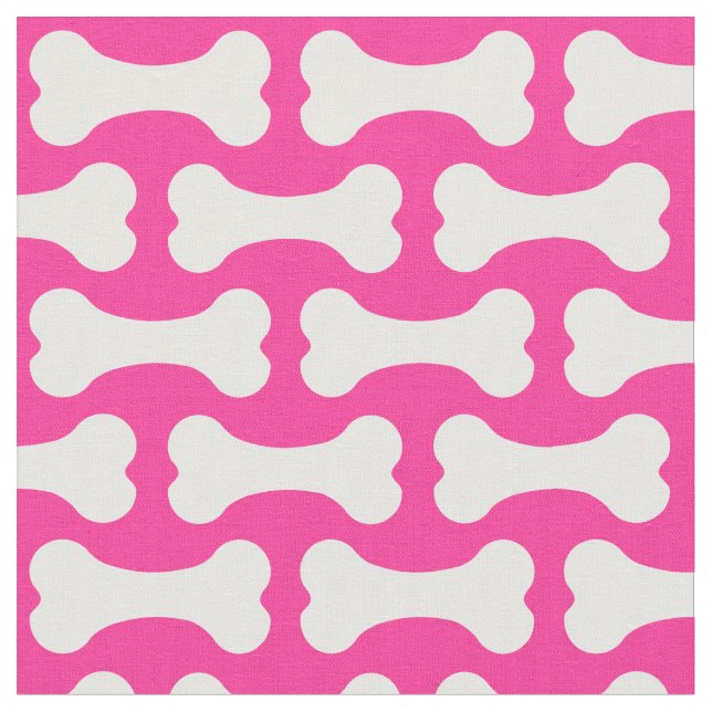 Tela rosada y blanca de los huesos de perro (De cerca)