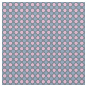 Tela rosado pálido y lunares azules