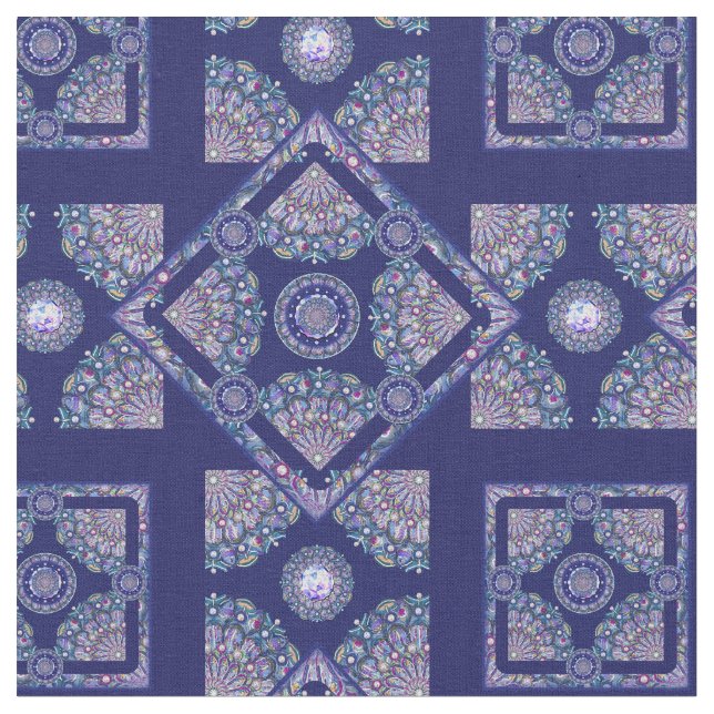 Tela rosante azul (De cerca)