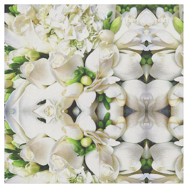 Tela Rosas blancos del amor (De cerca)