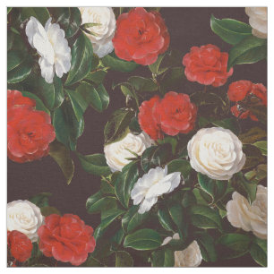 Tela Rosas blancos y rojos de época
