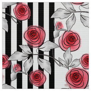 Tela Rosas de acuarela