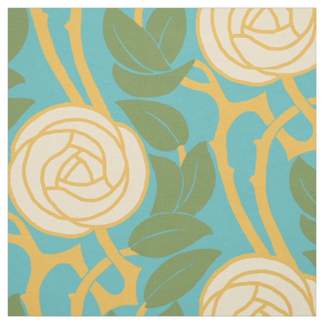 Tela Rosas de Art Nouveau (Retal)