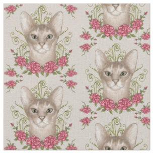 Tela Rosas de gato abisinio