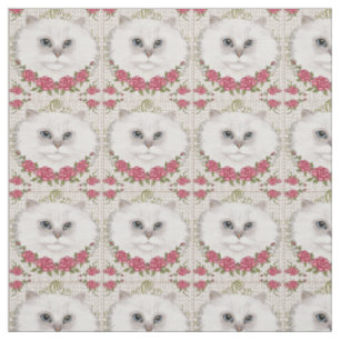 Tela Rosas de gato persa