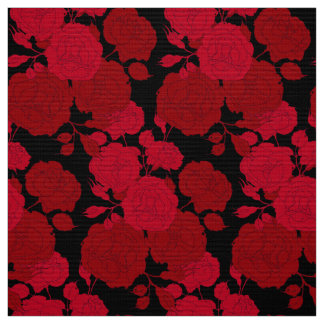 Tela rosas rojas brillantes,