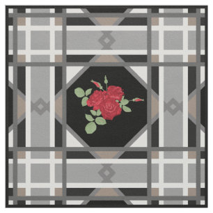 Tela Rosas rojas, retro