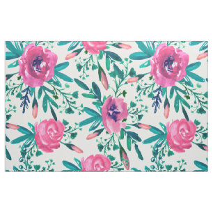 Tela Rosas Rosa Cuta Con Lágrimas Verdes