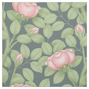 Tela Rosas rosadas sobre azul pizarra (gran escala)