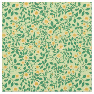 Tela Rosas silvestres en amarillo y verde