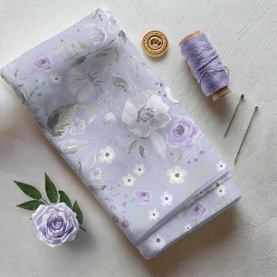 Tela Rosehips acuarela y Rosas Violeta Floral ID460