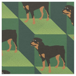 Tela Rottweiler en los cubos verdes
