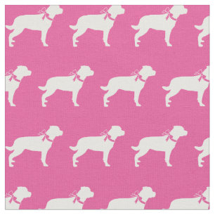 Tela Rottweiler Rottie Dog Silhouette Mascota Pink