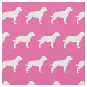Tela Rottweiler Rottie Dog Silhouette Mascota Pink