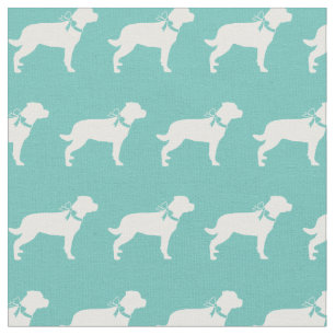 Tela Rottweiler Rottie Dog Silhouette Mascota Verde azu