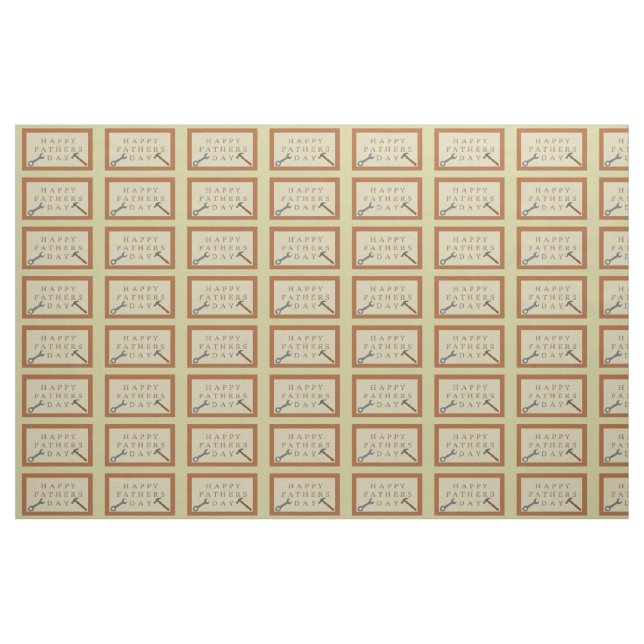 Tela Rótulo de madera del Día del Padres ("Cuarto gordo" (fat quarter))