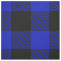 Royal Blue Black XXL Buffalo Check Plate Tartán