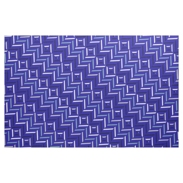 Tela Royal Blue Gray-Blue Silver Navy White Pattern ("Cuarto gordo" (fat quarter))