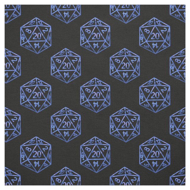 Tela RPG Dice | Blue Fantasy Retro Tabletop PnP Gamer (Retal)