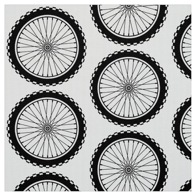 Tela Rueda de la bici de montaña - negro (Retal)