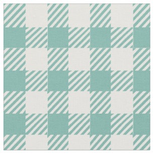 Tela Rustic Verde azulada Gingham Buffalo Plaid