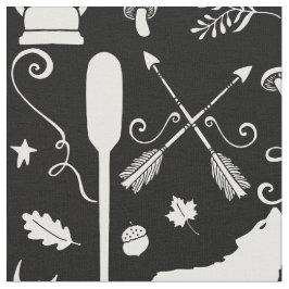 Tela Rústico ciervo búfalo arroja un patrón de bosque d