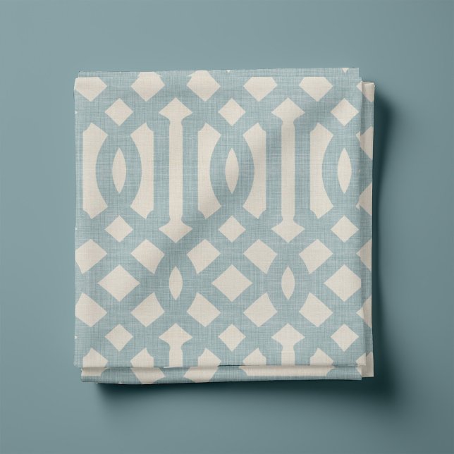 Tela Rústico Linen Beige y Blue Trellis (Subido por el creador)