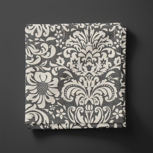 Tela Rústico Linen Beige y Damasco floral gris (Subido por el creador)