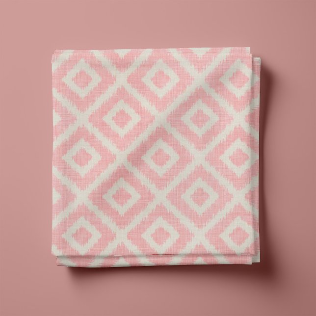 Tela Rústico Linen Beige y diamantes de Ikat rosado (Subido por el creador)