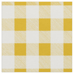 Tela Rústico Mustard Yellow Gingham Buffalo Plaid