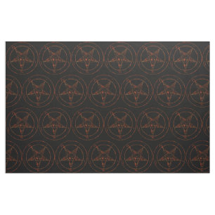Tela Rusto Iron Baphomet Demon Gótico Fabric