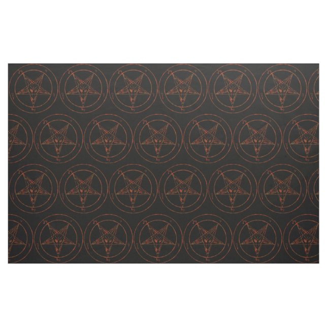 Tela Rusto Iron Baphomet Demon Gótico Fabric ("Cuarto gordo" (fat quarter))