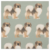 Sable Tibetan Spaniel Fabric