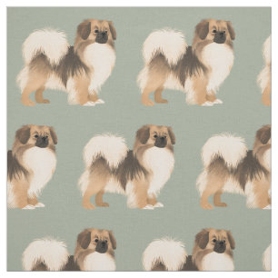 Tela Sable Tibetan Spaniel Fabric