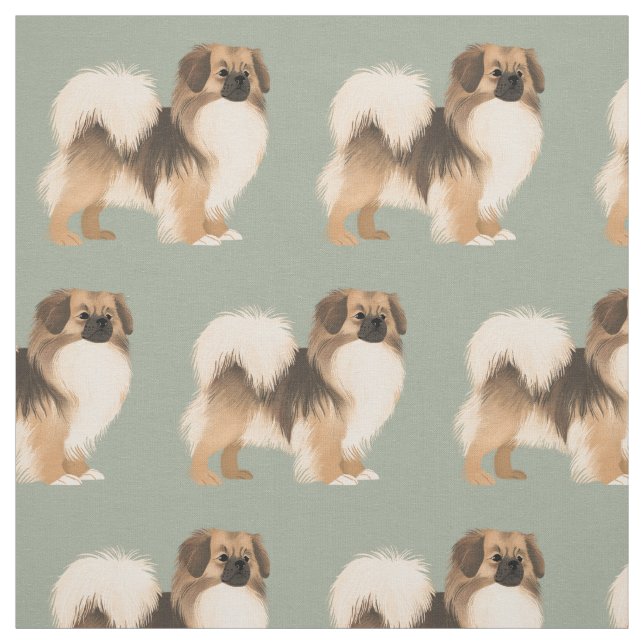 Tela Sable Tibetan Spaniel Fabric (Retal)