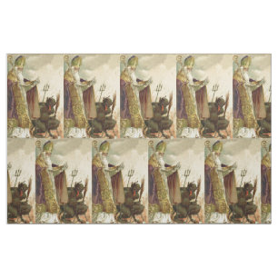 Tela Sacerdote de St Nicholas Krampus Pitchfork