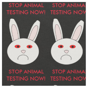 Tela Sad Lab Rabbit Stop Animal Testing Craft Fabric