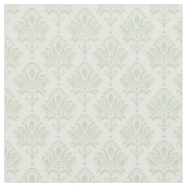 Tela Sage Green Damask (De cerca)