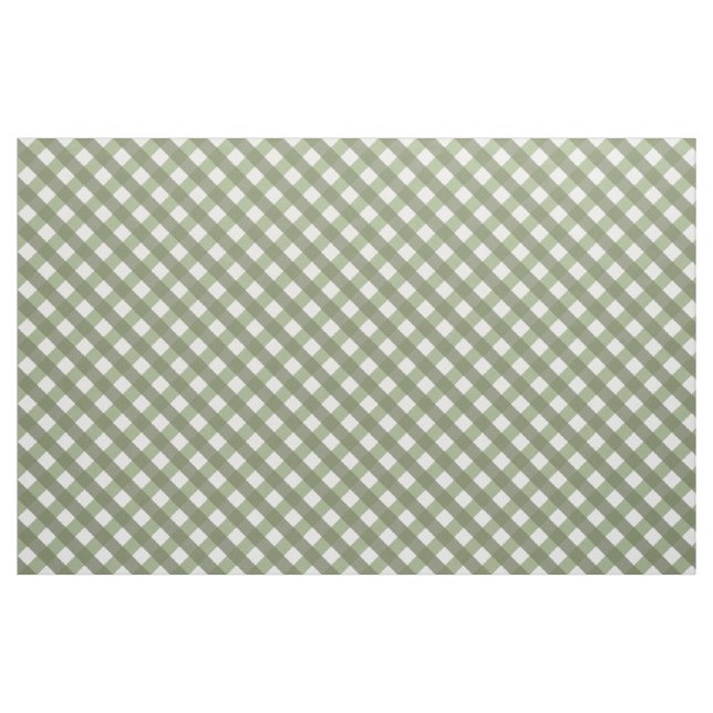 Tela Sage Green Gingham Patterned ("Cuarto gordo" (fat quarter))