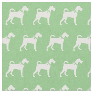 Tela Sage Green, Mascota irlandés de silueta de perro d