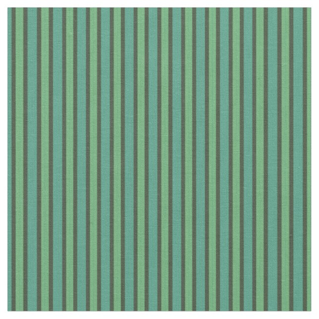 Tela Sage, Menta y Carbón Rayas Verticales (De cerca)