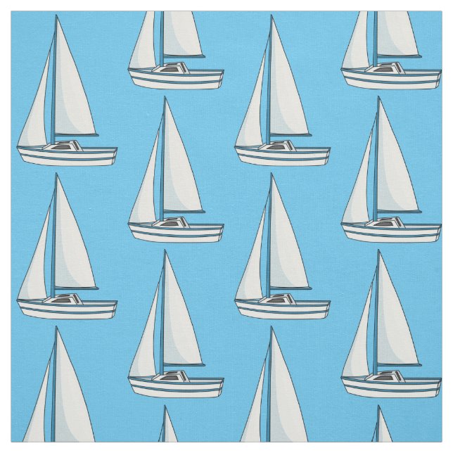 Tela Sailboat cartoon illustration (Retal)