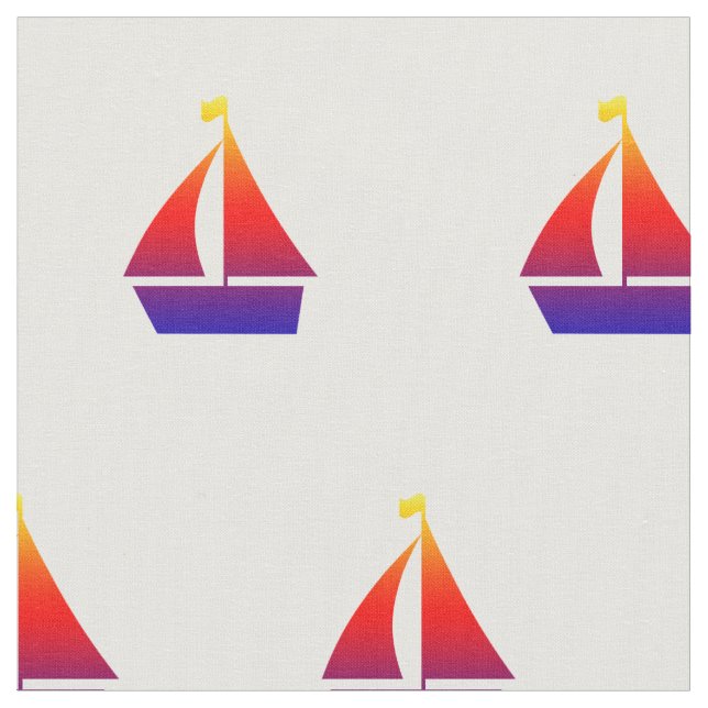 Tela Sailboat Nautical Fabric (De cerca)