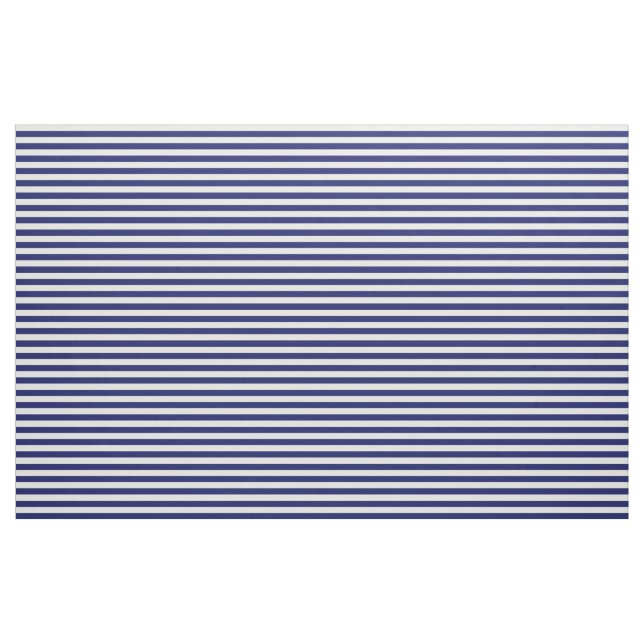Tela Sailor Blue & White Beach Stripes (pequeña escala) (Yarda)