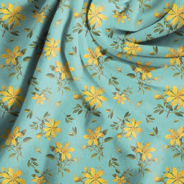 Tela Saint Johns Wort Flowers Pattern