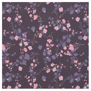 Tela Sakura rosa suave flores en un fondo oscuro