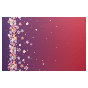Tela Sakura Showers Dramático estilo Purple & Red Kimon