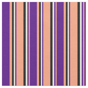 Tela Salmón claro, índigo, blanco y negro