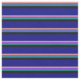 Tela Salmón claro, púrpura, cian oscuro, negro y azul