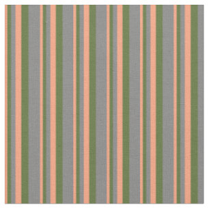 Tela Salmón claro, verde oliva oscuro y color gris